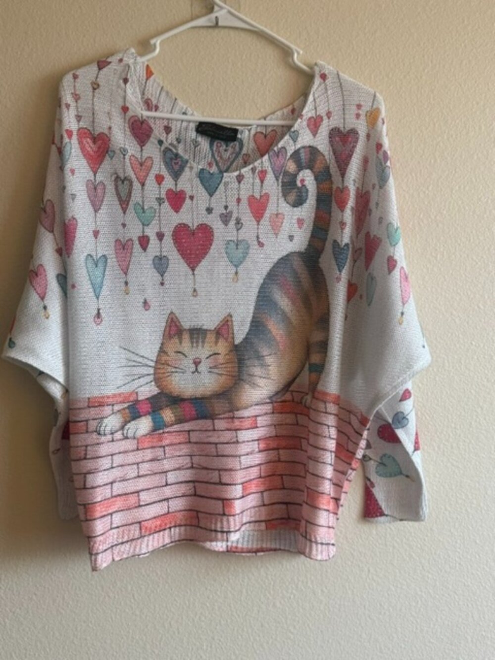 Gabriella Made in Italy pastel open-knit garment sweater
